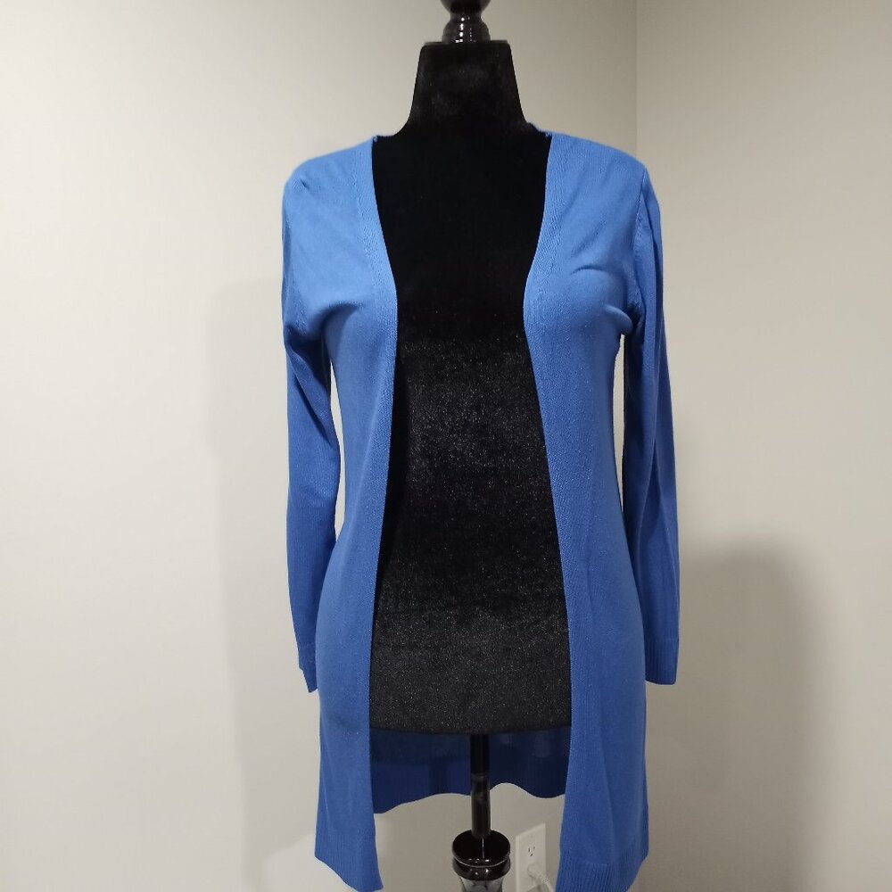 I HEART ROYAL BLUE LONG CARDIGAN LONG SLEEVE WOMEN SIZE S